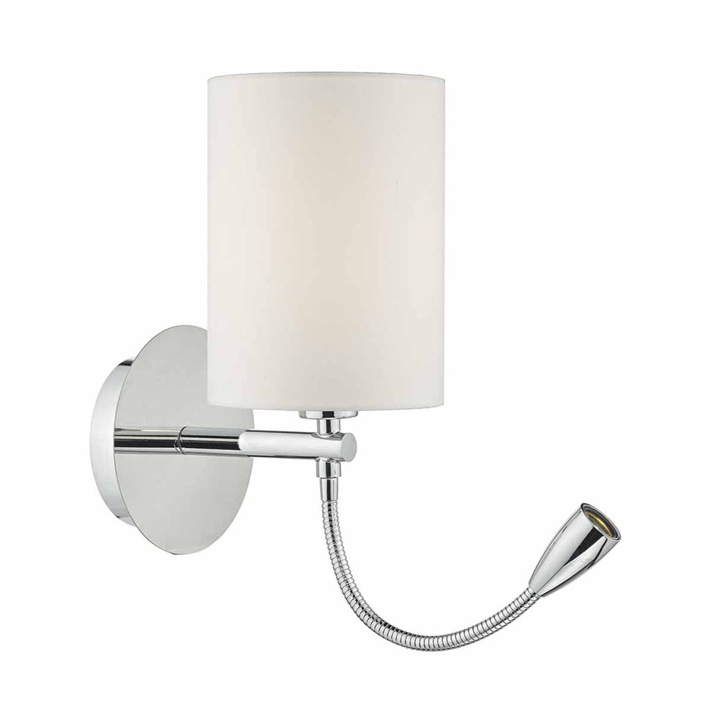 Feta Wall Light LED Polished Chrome Base Only by Dar Lighting