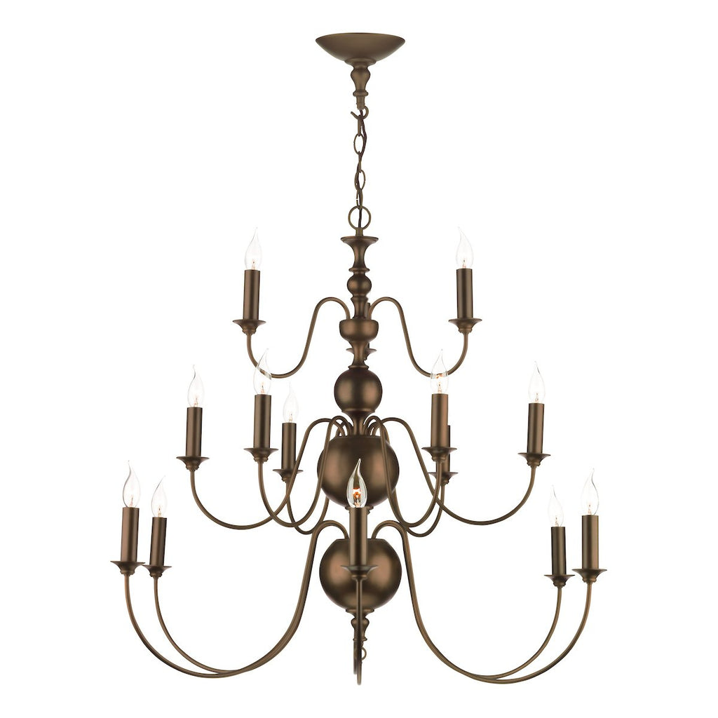 Flemish 15 Light Pendant Bronze by David Hunt Lighting