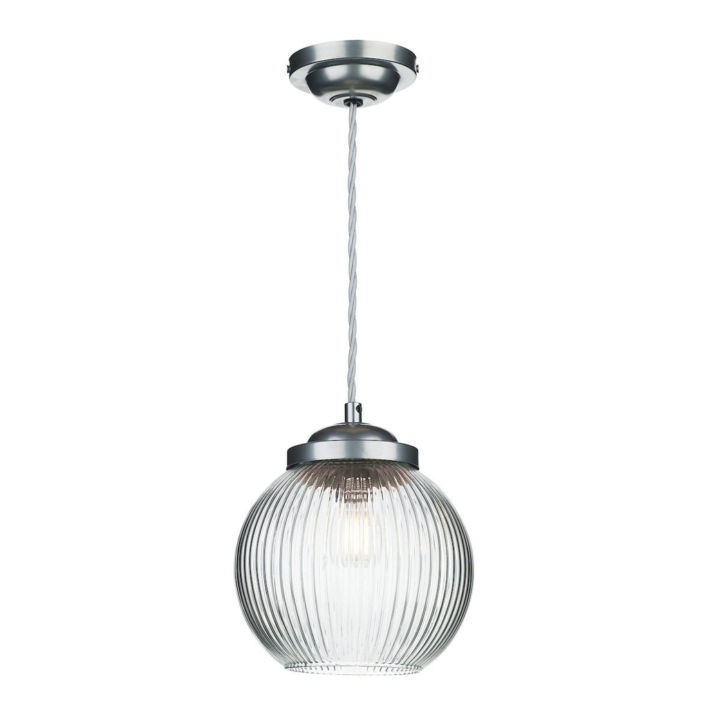 HENLEY Single pendant in Satin Chrome by David Hunt Lighting