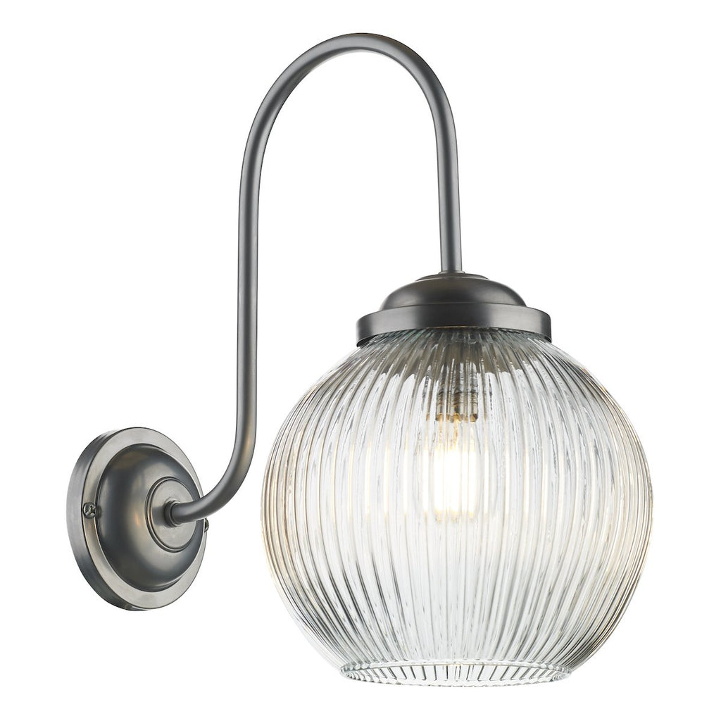 HENLEY Single Wall light in Satin Chrome by David Hunt Lighting