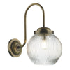 HENLEY Single wall light in Antique brass by David Hunt Lighting