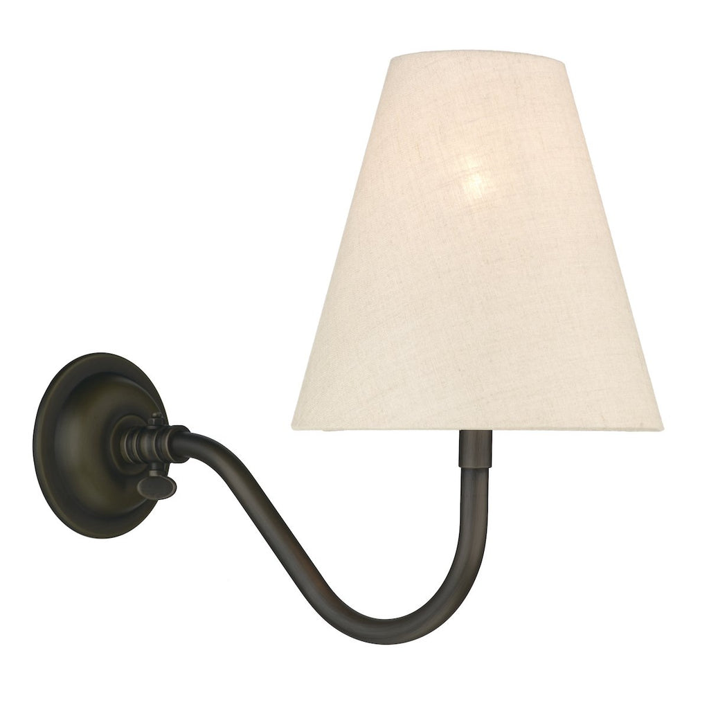 HICKS single wall light in black by David Hunt Lighting