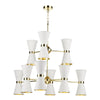 Hyde 18 Light Pendant Polished Brass comes with Arctic White metal shade by David Hunt Lighting