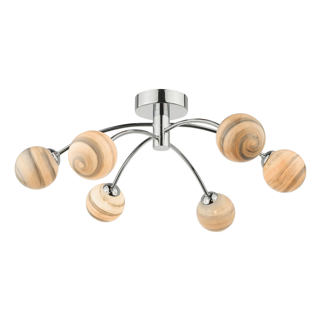 dar-lighting-izzy-6-light-semi-flush-polished-chrome-swirl-glass