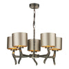 JOSHUA 5 light dual mount pendant with bespoke shade by David Hunt Lighting