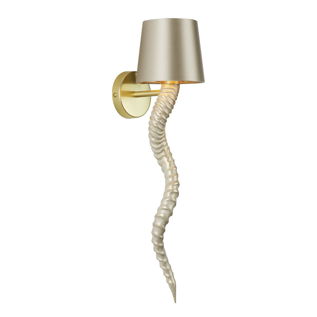 Kudu Wall Light Cream Gold complete with Bespoke Shade by David Hunt Lighting