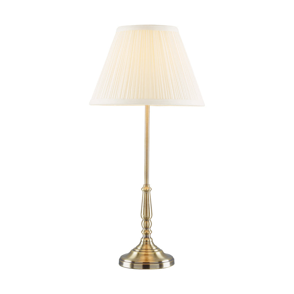 Elliot Brass Lamp With White Shade by Laura Ashley