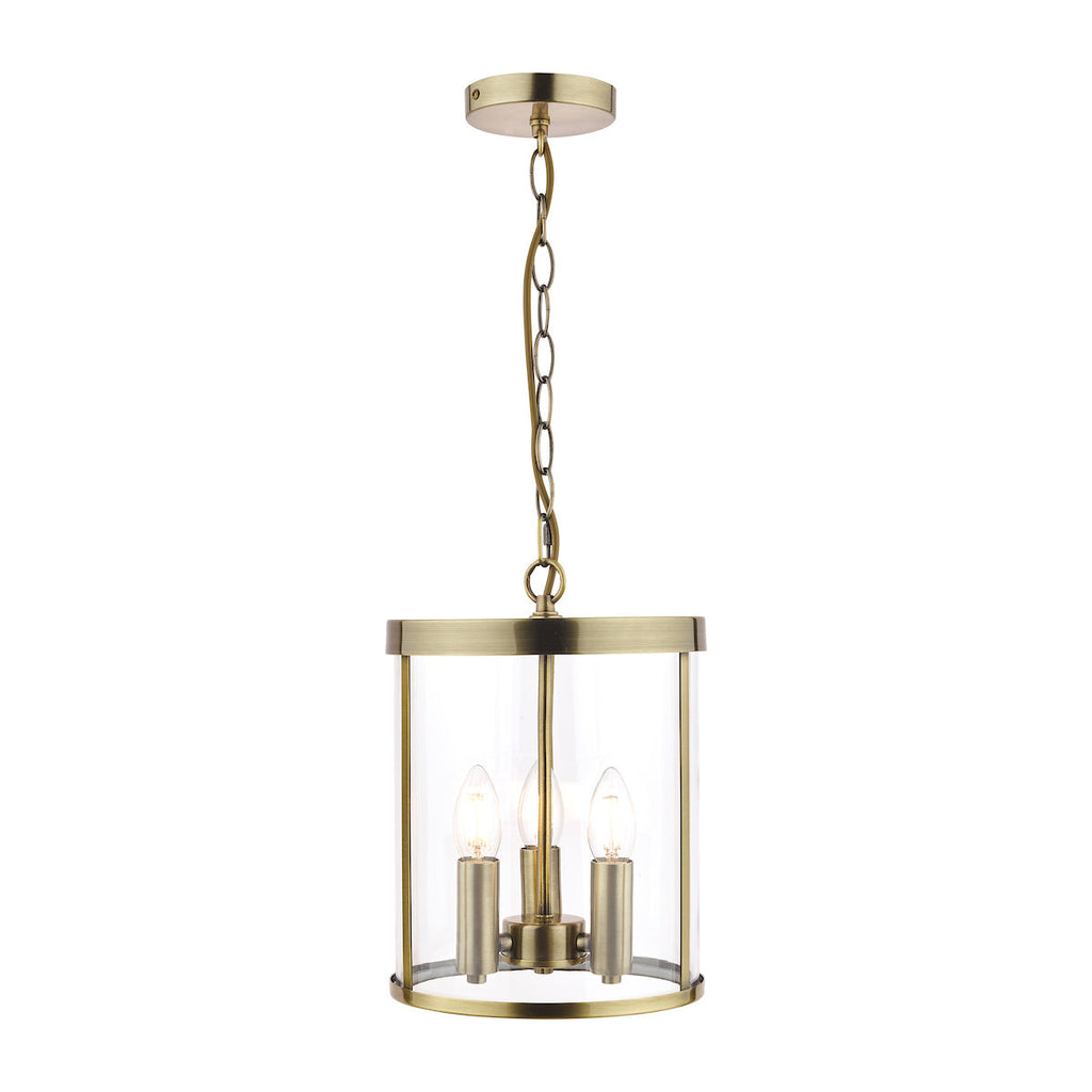 Selbourne 3 Light Antique Brass Lantern Ceiling Light by Laura Ashley