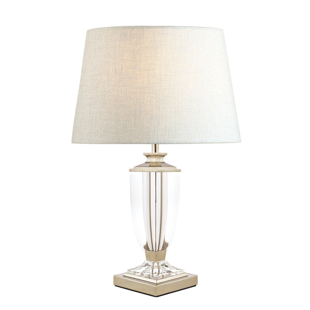 Carson Polished Nickel & Crystal Table Lamp Base Small by Laura Ashley