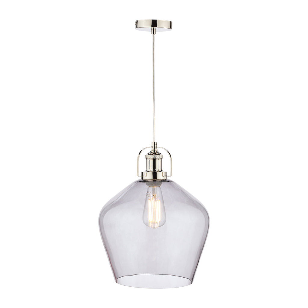 Rye Smoked Glass Pendant Ceiling Light by Laura Ashley