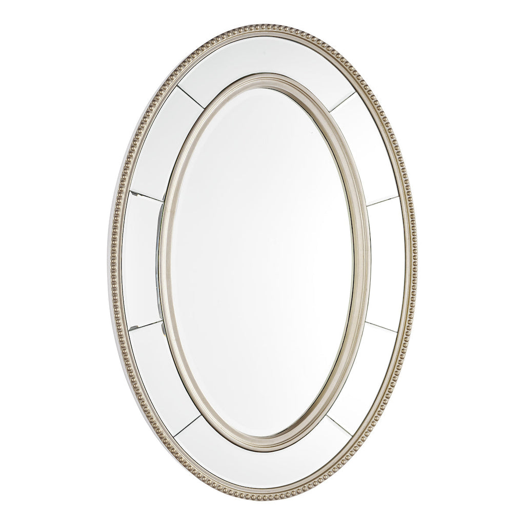 Nolton Oval Mirror Distressed Glass by Laura Ashley