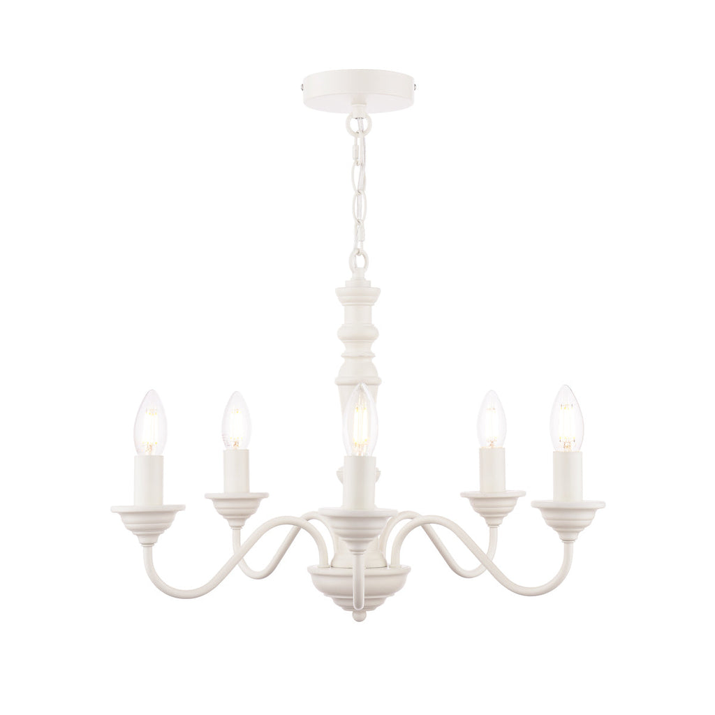 Tate 5lt Pendant Matt White by Laura Ashley