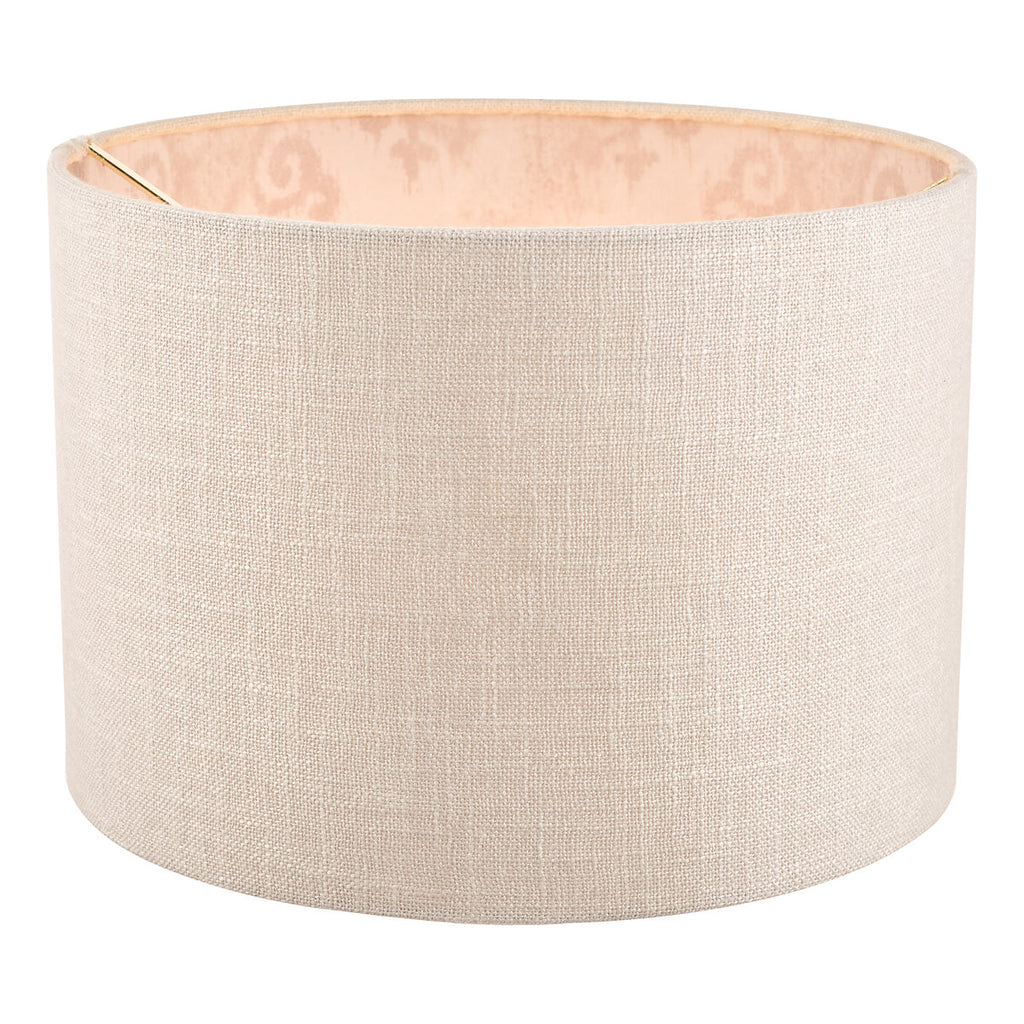 Hazelton Drum Shade Silver/Pink 12 inch by Laura Ashley