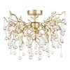 Willow 3lt Semi Flush Satin Champagne Crystal by Laura Ashley