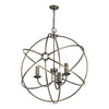 Orb 6 Light Pendant in Antique Brass by David Hunt Lighting