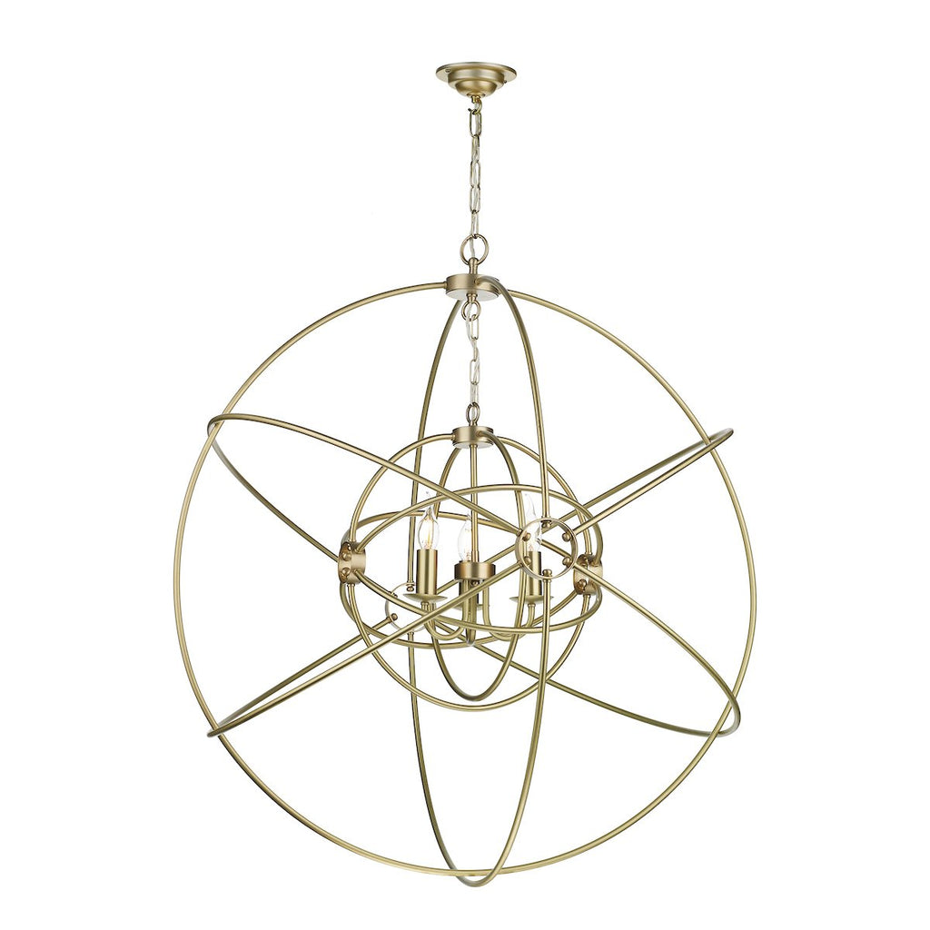 Orb 3 Light large pendant in Butter Brass by David Hunt Lighting