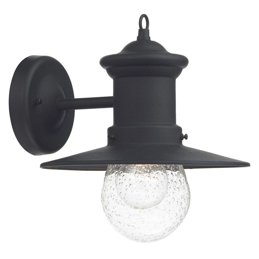 Sedgewick 1 Light Lantern Black Down Facing IP44 by Dar Lighting