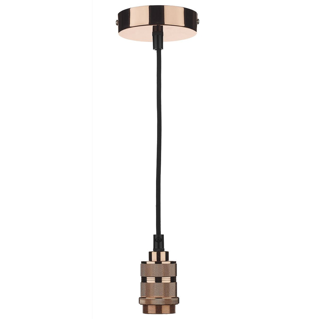 1 Light E27 Decorative Suspension Copper by Dar Lighting