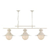 Station Lamp 3 Light Bar Cream by David Hunt Lighting