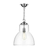 Upton 1 Light Small Pendant in Chrome by David Hunt Lighting