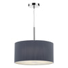 Zaragoza 3 Light Pendant 40CM Grey by Dar Lighting