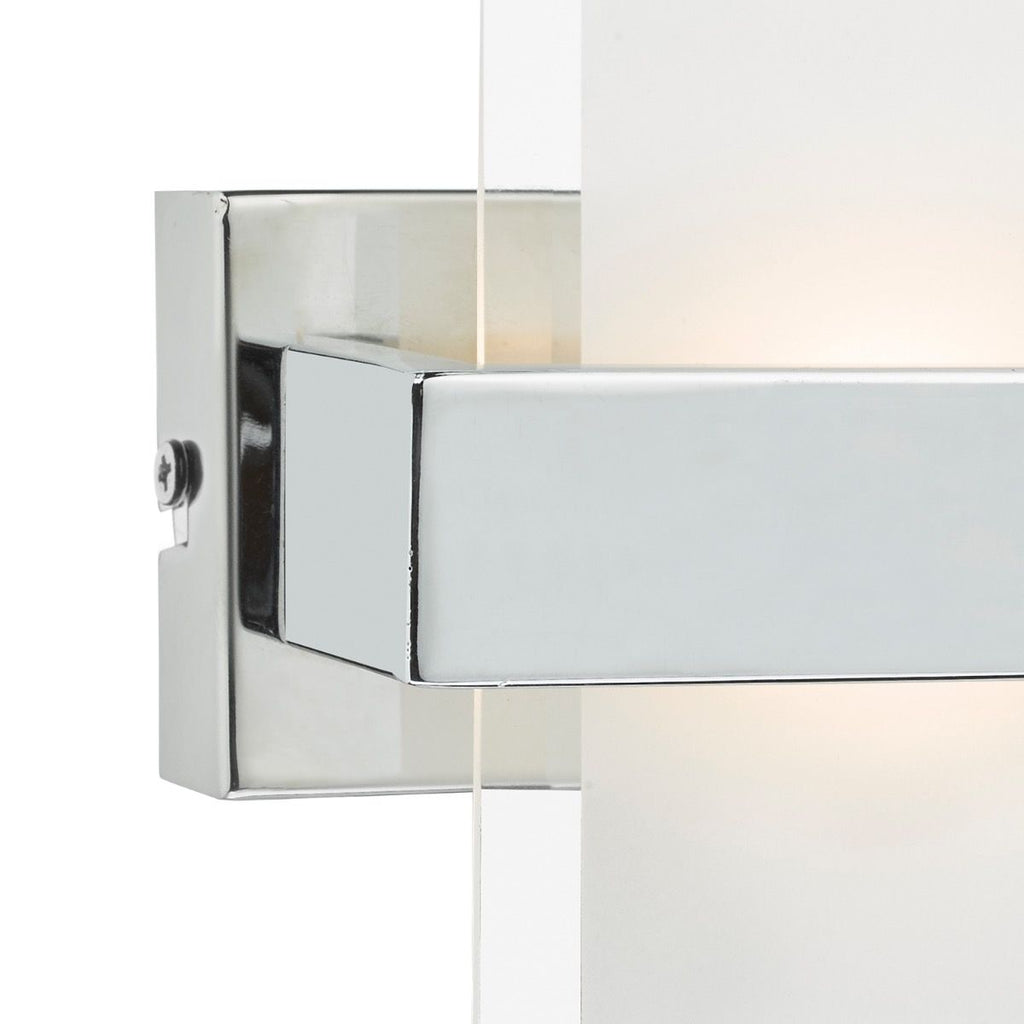 Apt LED Wall Light Polished Chrome & Glass by Dar Lighting